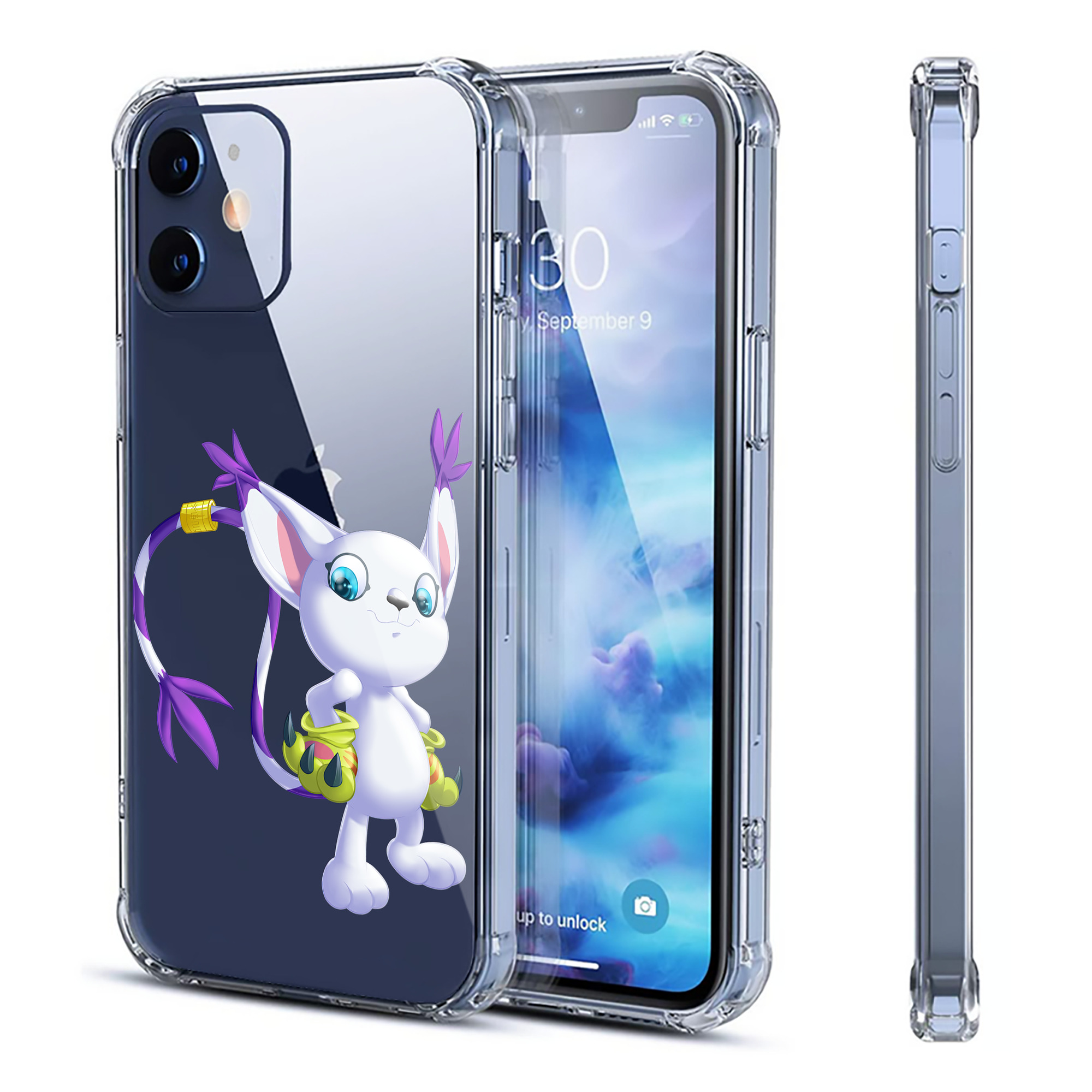 （画像用） Digimon デジタルモンスター/デジモン 【iPhone 12シリーズ対応】透明スマホケース（クリアソフトケース）